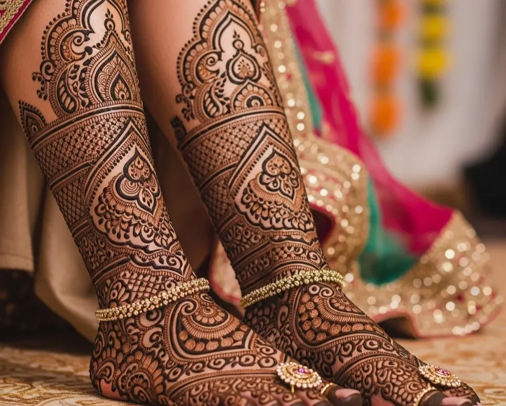 Mehndi Designs Bridal Legs