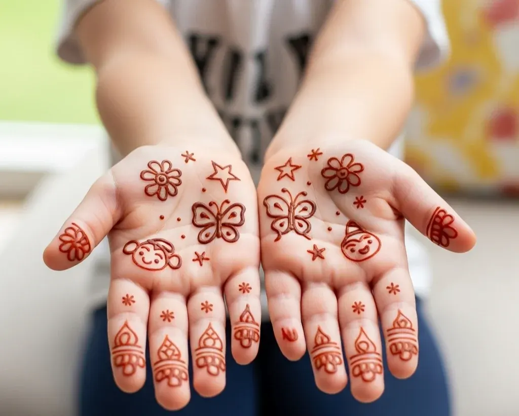Mehndi Designs for Kids Front Hand Mehndi Designs for Kids Front Hand