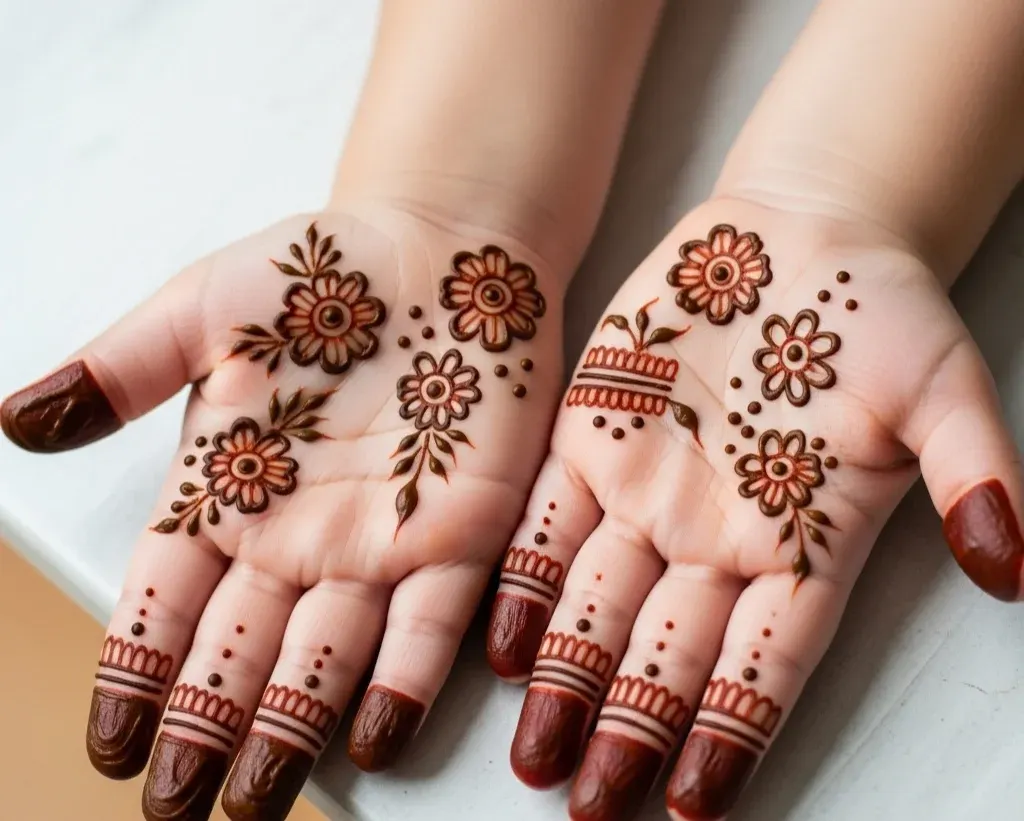 Simple Mehndi Designs for Kids Front Hand Simple Mehndi Designs for Kids Front Hand