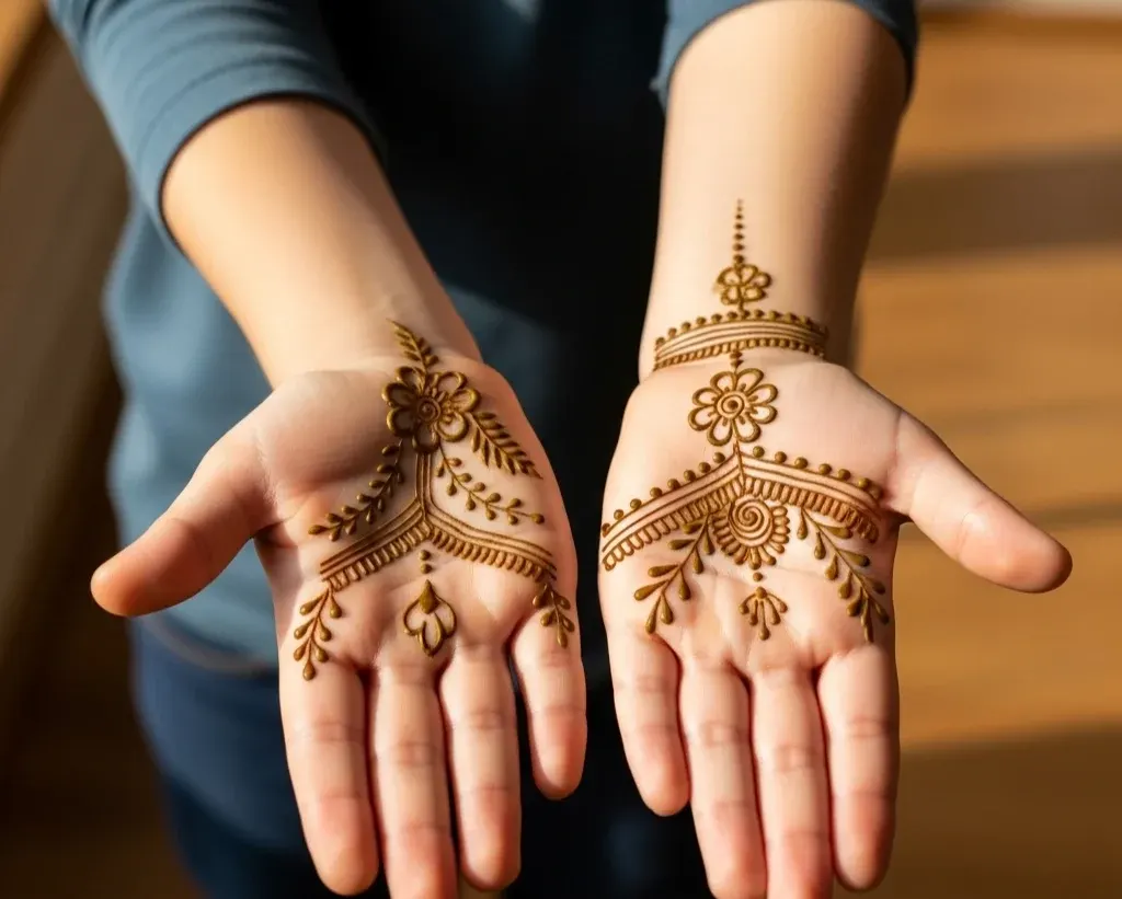 Mehndi Designs for Kids Front Hand Simple