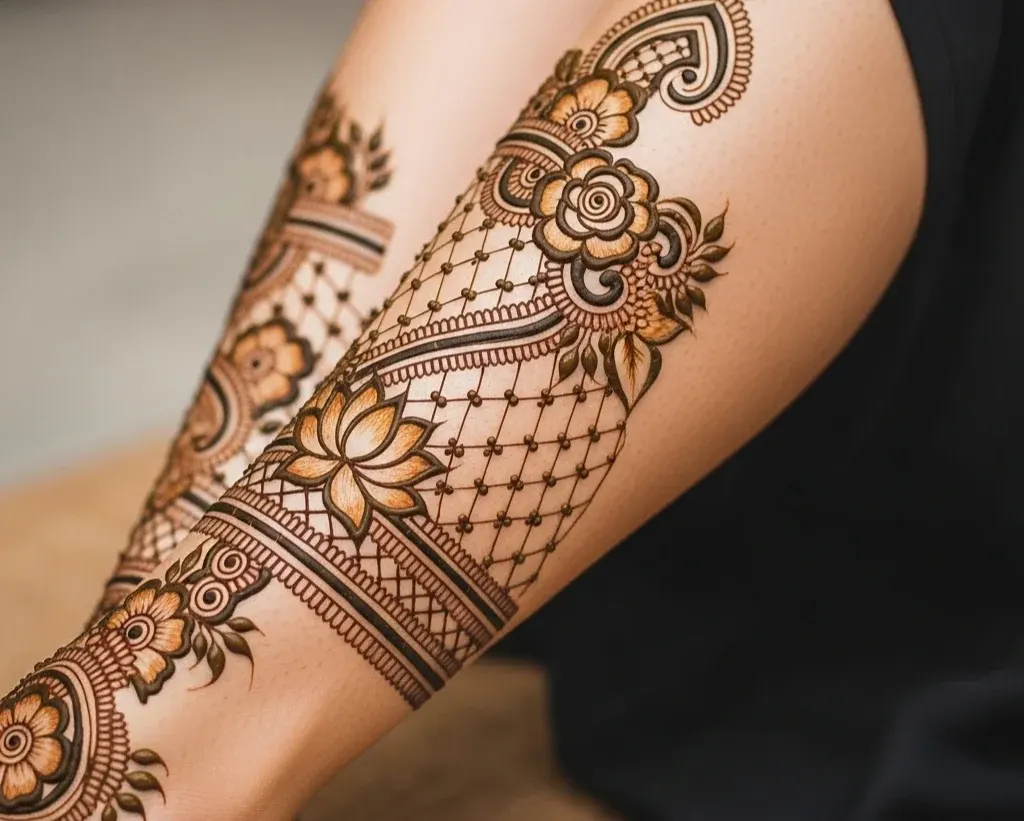 Mehndi Designs Khafif Leg
