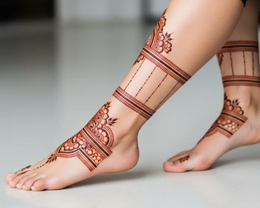 Mehndi Designs Khafif Leg