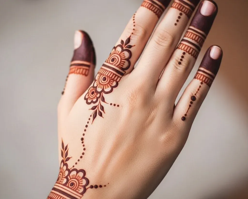 Mehndi Designs Khafif Simple Back Hand