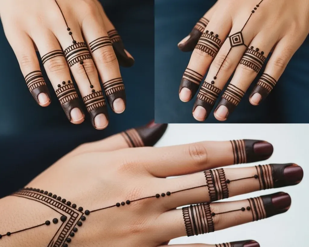 Modern Simple Finger Mehndi Designs