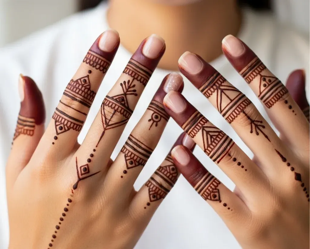 Modern Simple Finger Mehndi Designs