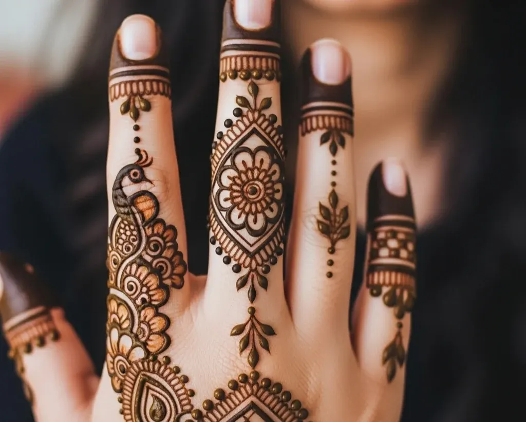One Finger Mehndi Designs