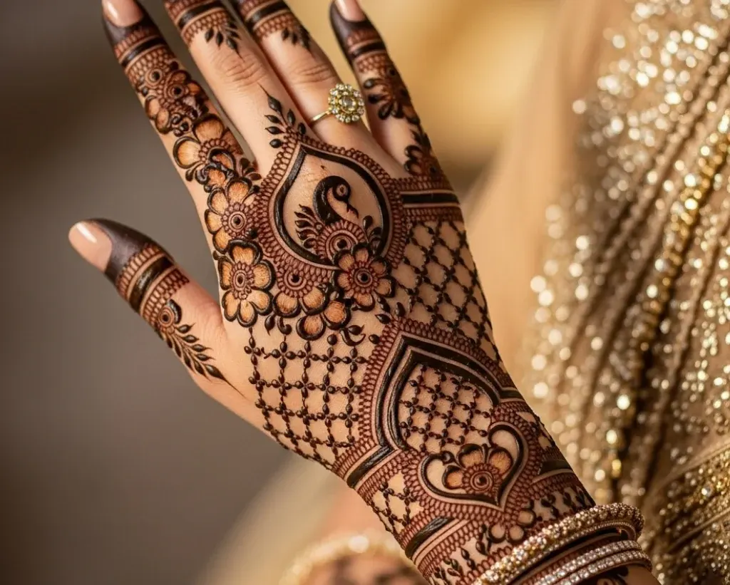 Royal Back Side Mehndi Design