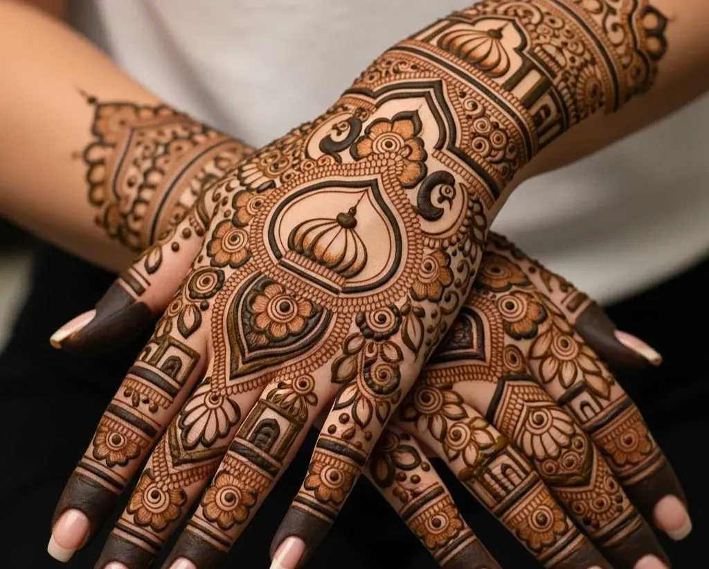 Royal Royal Stylish Back Hand Mehndi Design