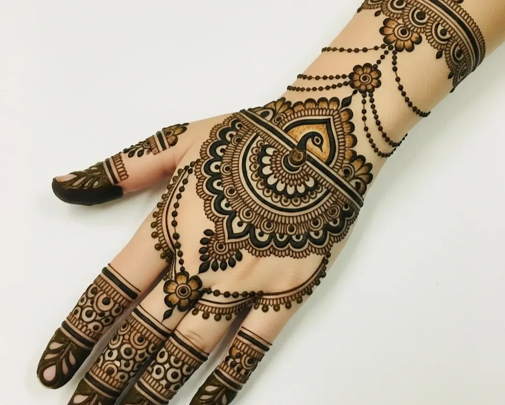 Royal Royal Stylish Back Hand Mehndi Design