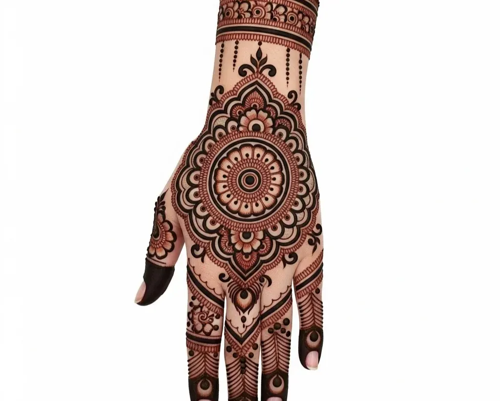 Royal Stylish Back Hand Mehndi Design