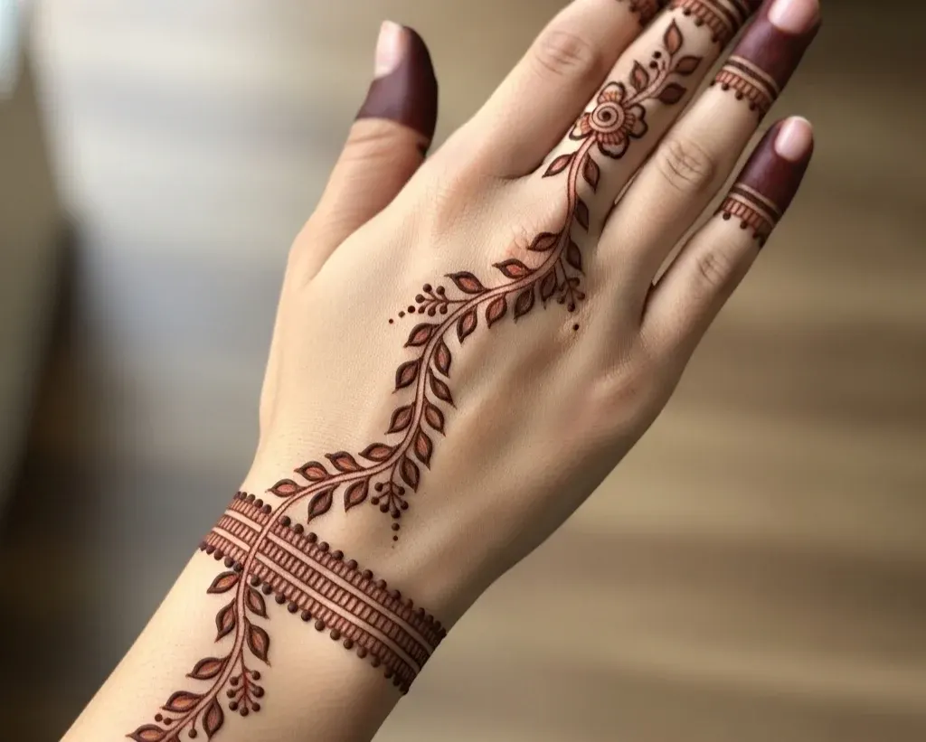 Aesthetic Mehndi Design Simple