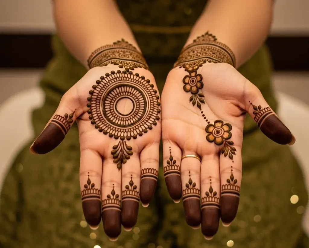 Simple Circle Mehndi Designs