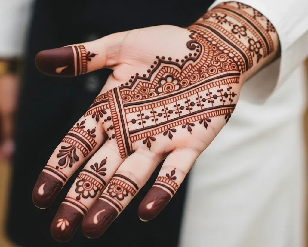 Simple Engagement Mehndi Designs for Groom