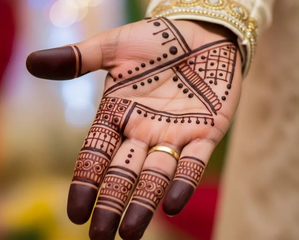 Simple Engagement Mehndi Designs for Groom