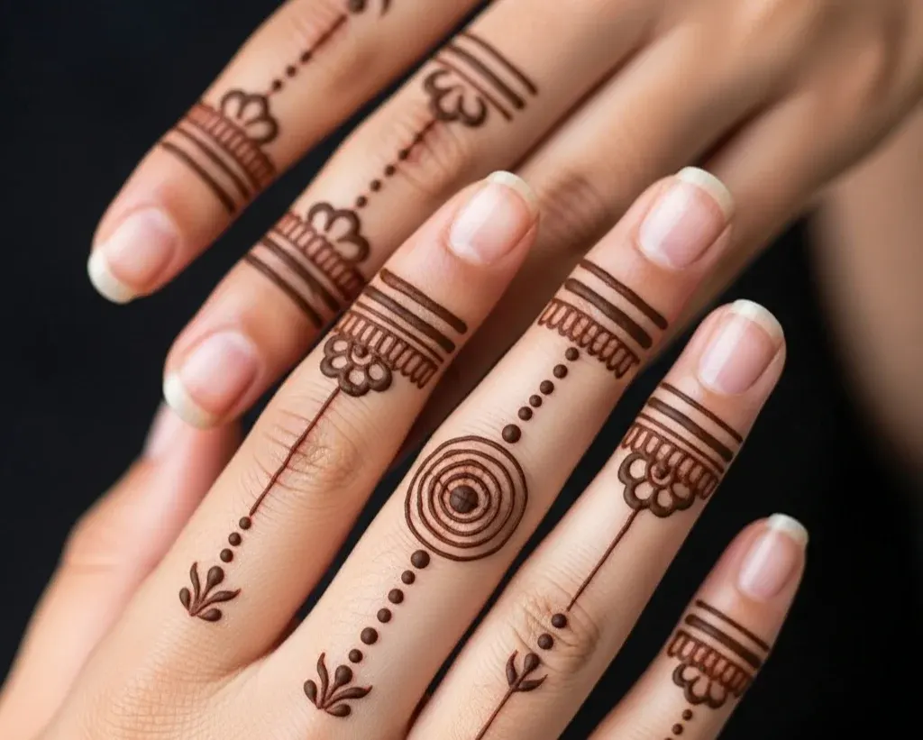 Simple Finger Mehndi Designs