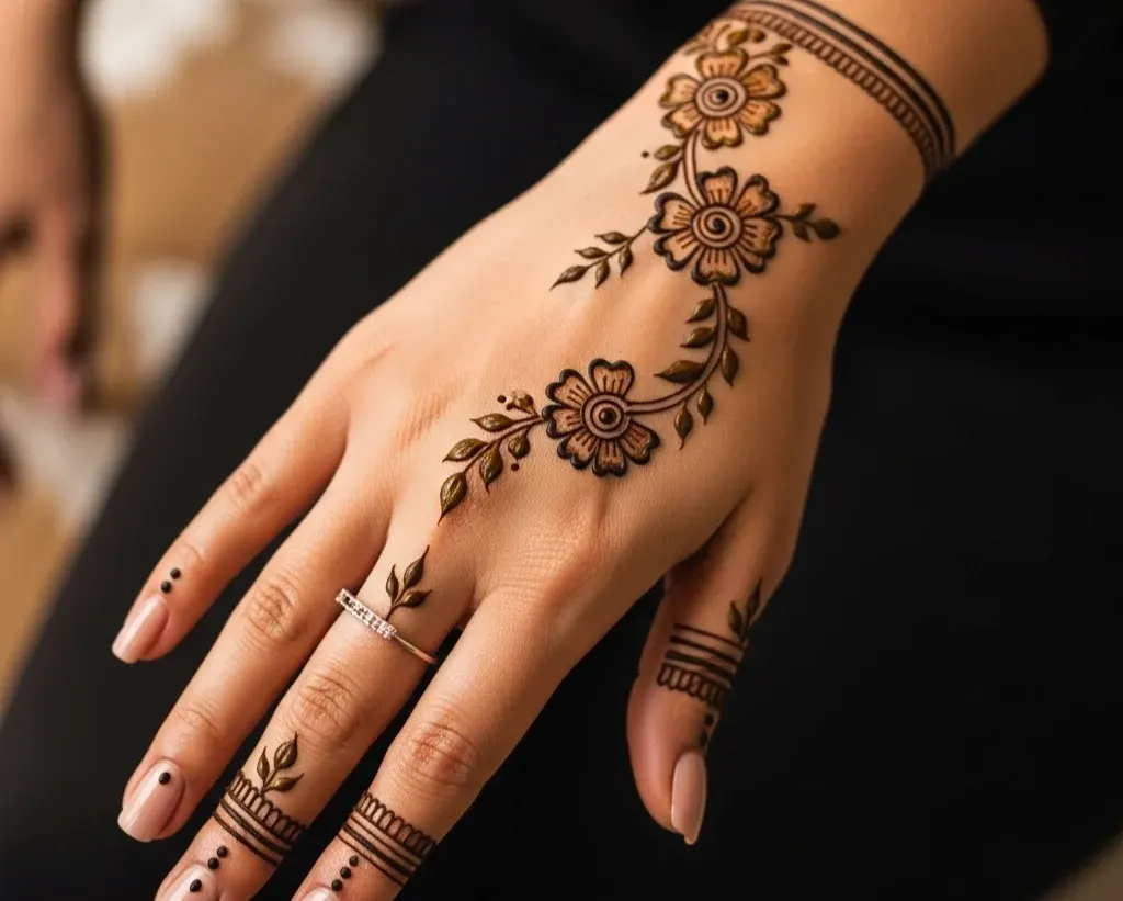 Simple Instagram Stylish Back Hand Mehndi Designs