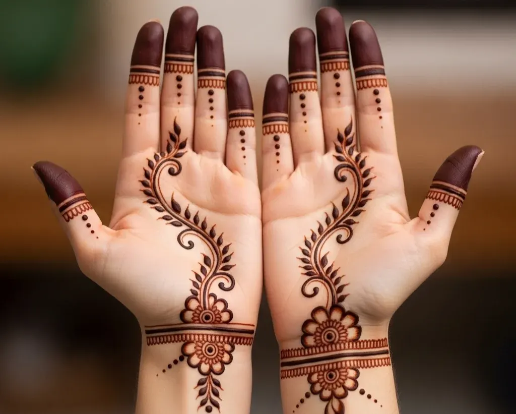 Simple Mehndi Designs Arabic Front Hand