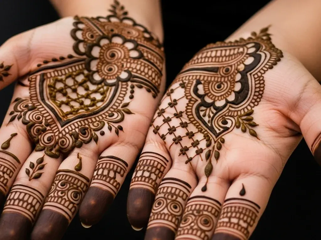 Simple Mehndi Designs for Hands Photo