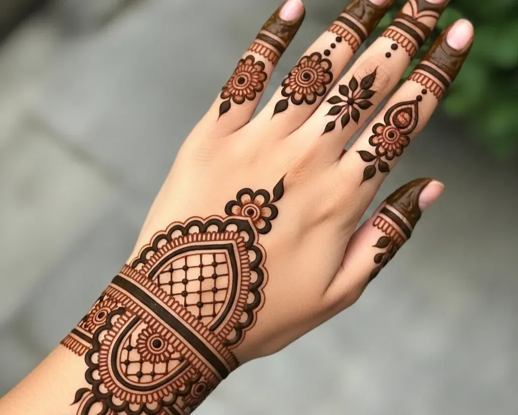 Small Mehndi Designs for Back Hand