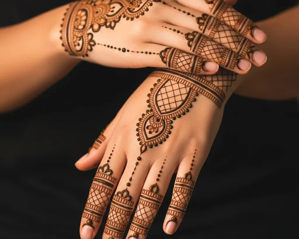 Small Mehndi Designs Front Hand