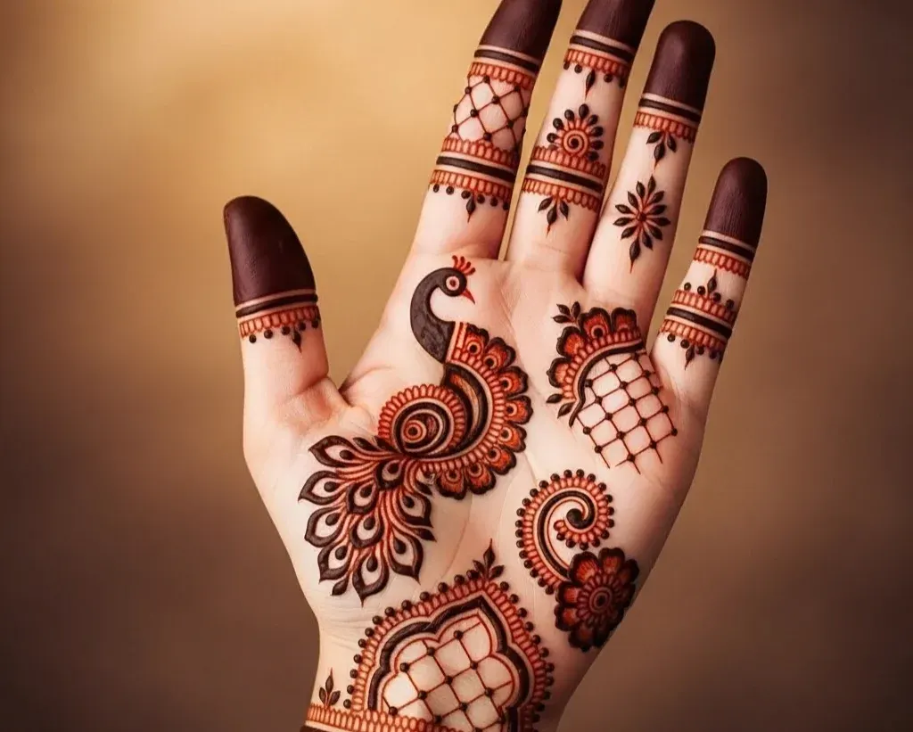 Small Mehndi Designs Front Hand