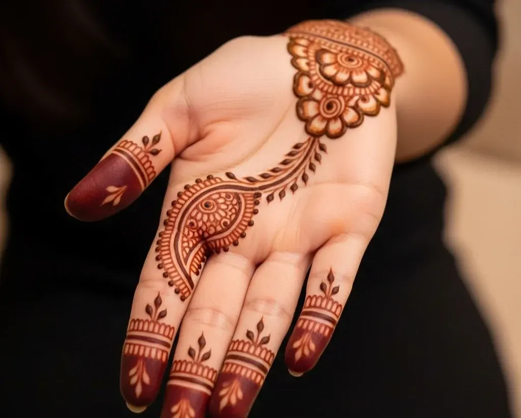 Small Mehndi Designs for Front Hand