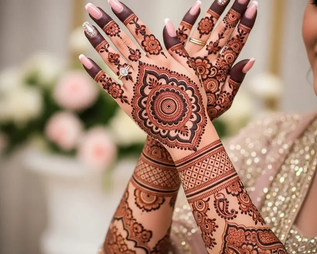 Stylish Back Hand Mehndi Designs Bridal
