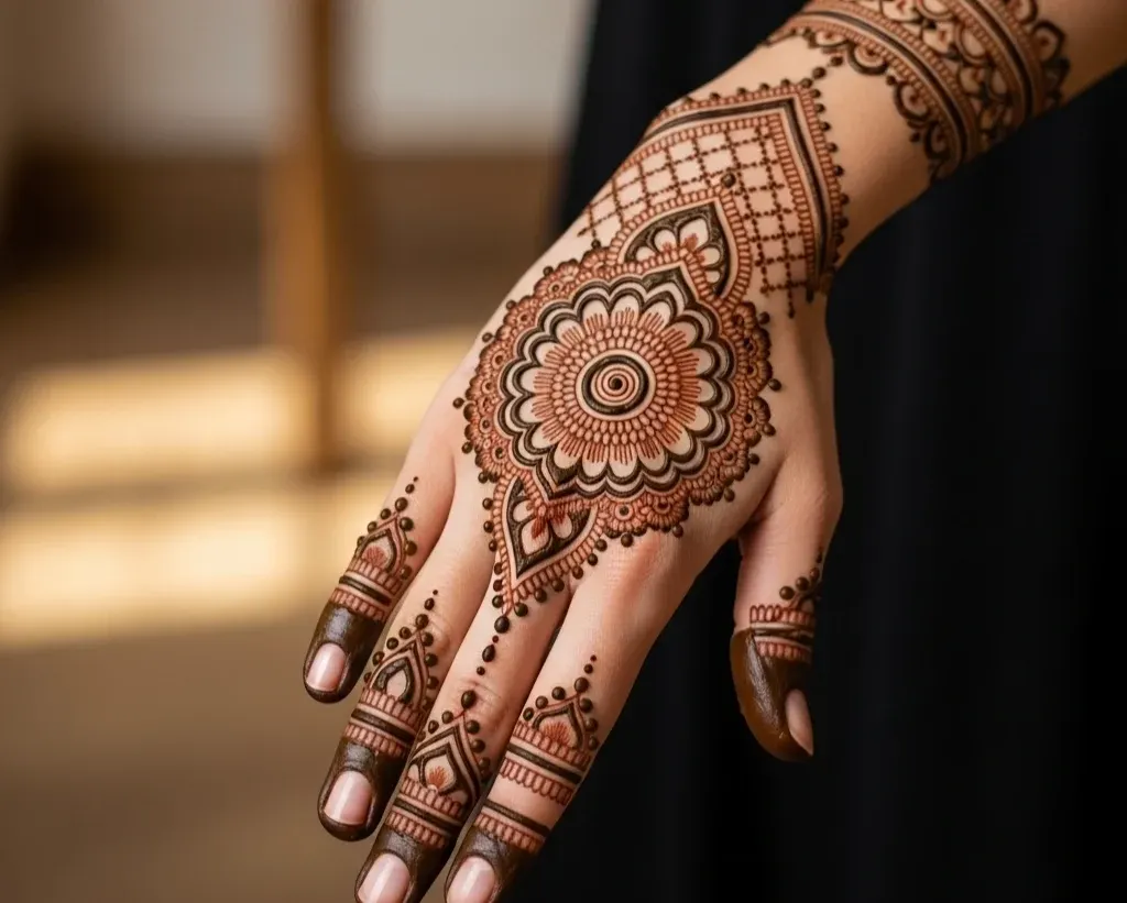 Stylish Stylish Back Hand Mehndi Design
