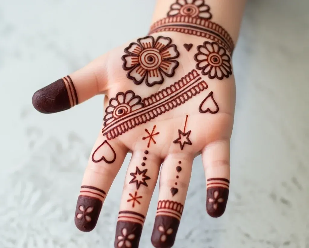 Very Easy Mehndi Designs for Kids Front Hand Very Easy Mehndi Designs for Kids Front Hand