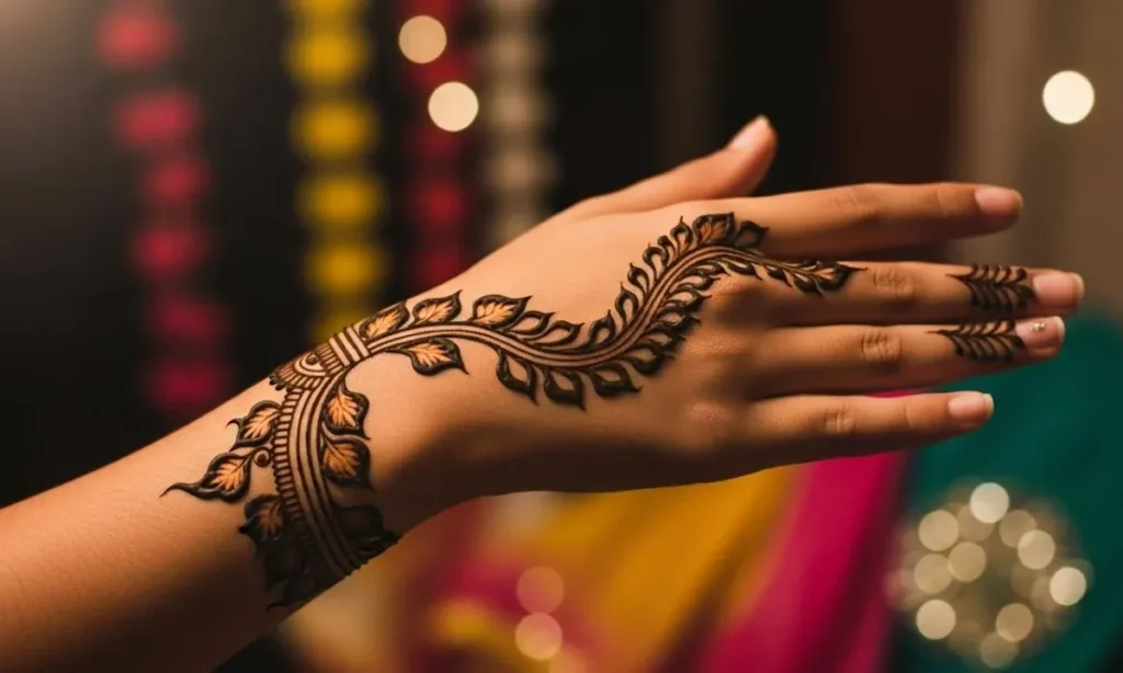 Leaf Mehndi Designs for Front Hand